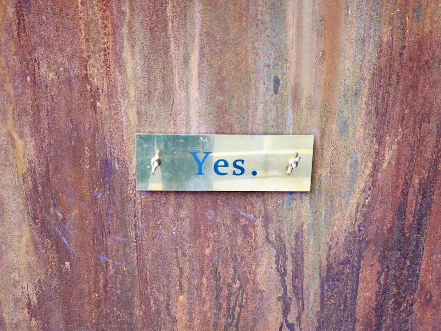 営業中は「Yes.」
